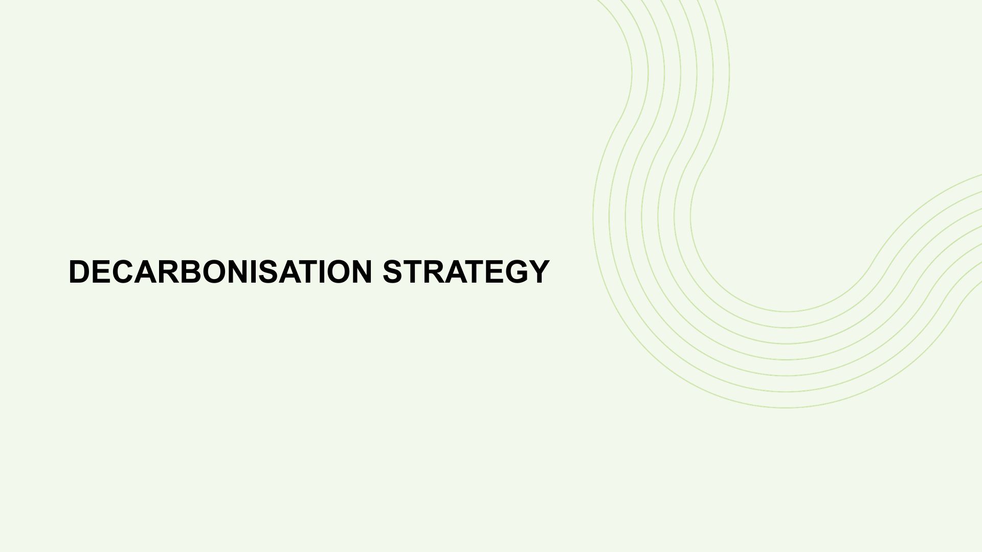 Decarbonisation strategy