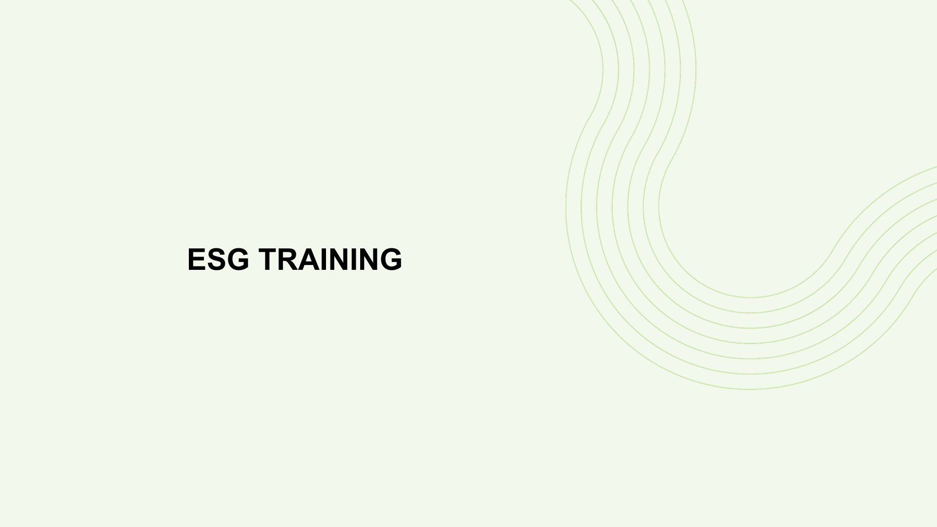 ESG training